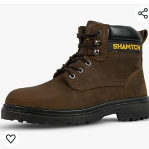 Shamtch Boots Mens Size 8 Nubuck Brown Waterproof Steel Toe Nwt